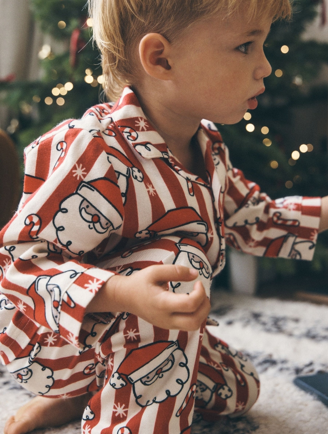 Red/White Santa Stripe Christmas Pyjamas