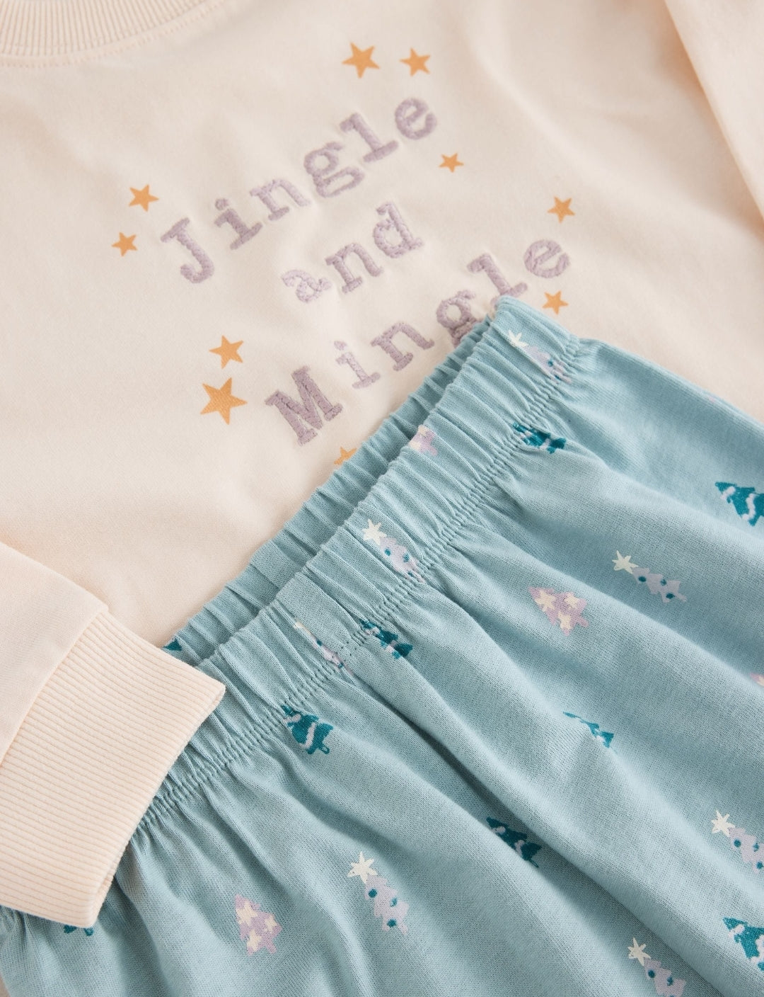Turq/Cream Christmas Joggers Pyjamas Pack