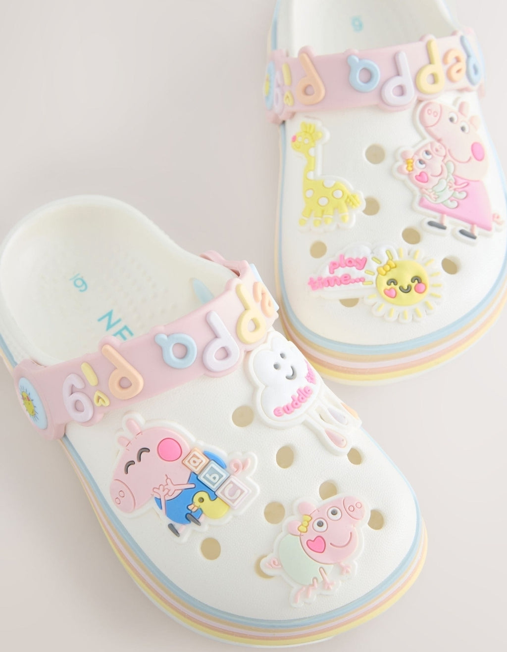 Cream Peppa Pig Character Clogs