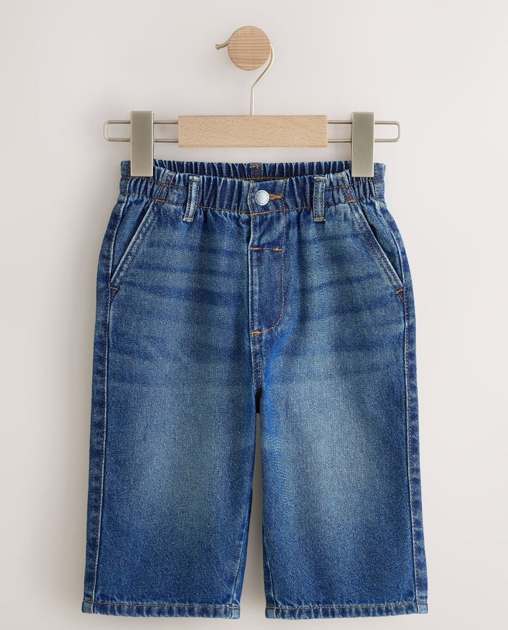 Mid Blue Denim Wide Fit Jeans