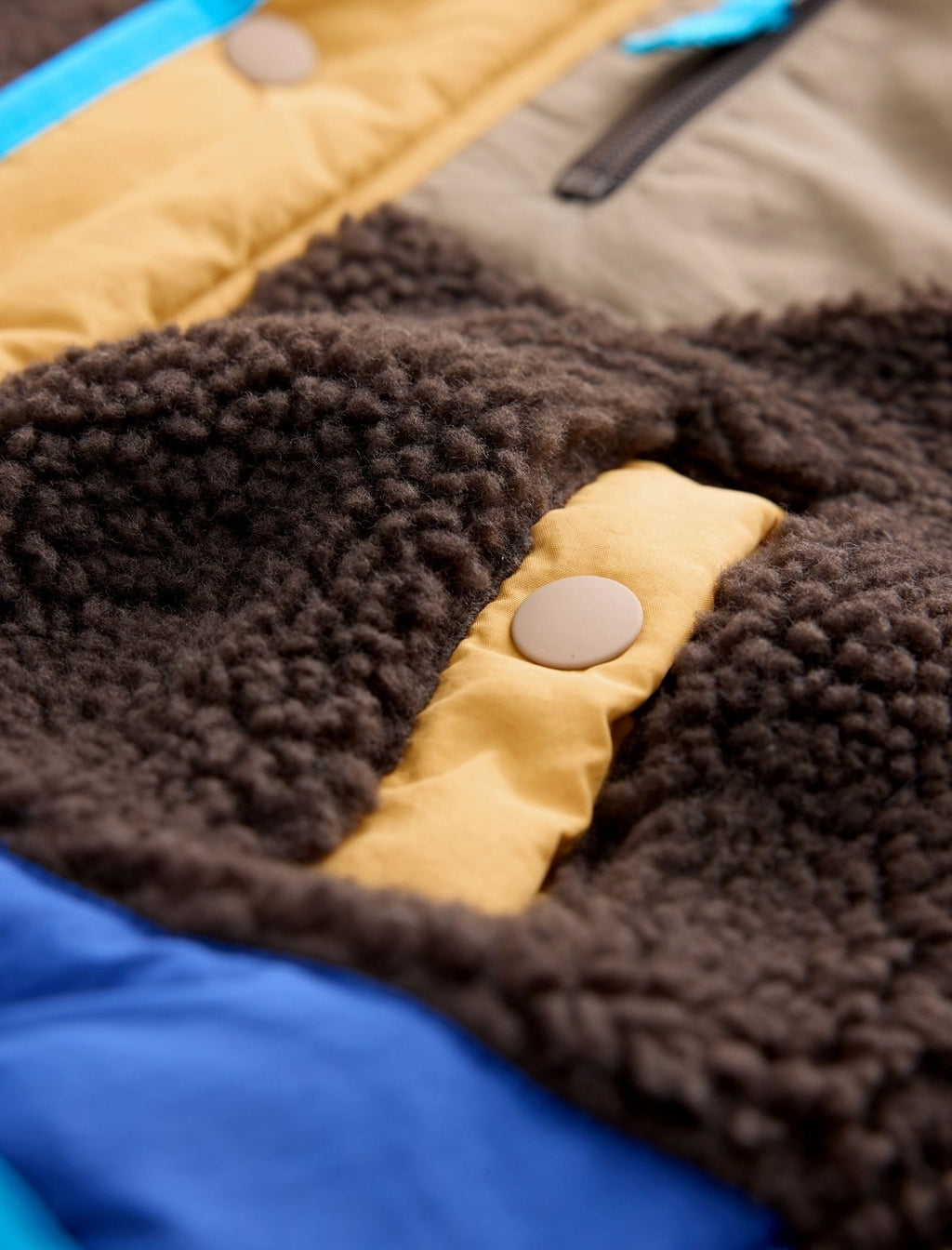 Brow Colour Block Borg Gilet