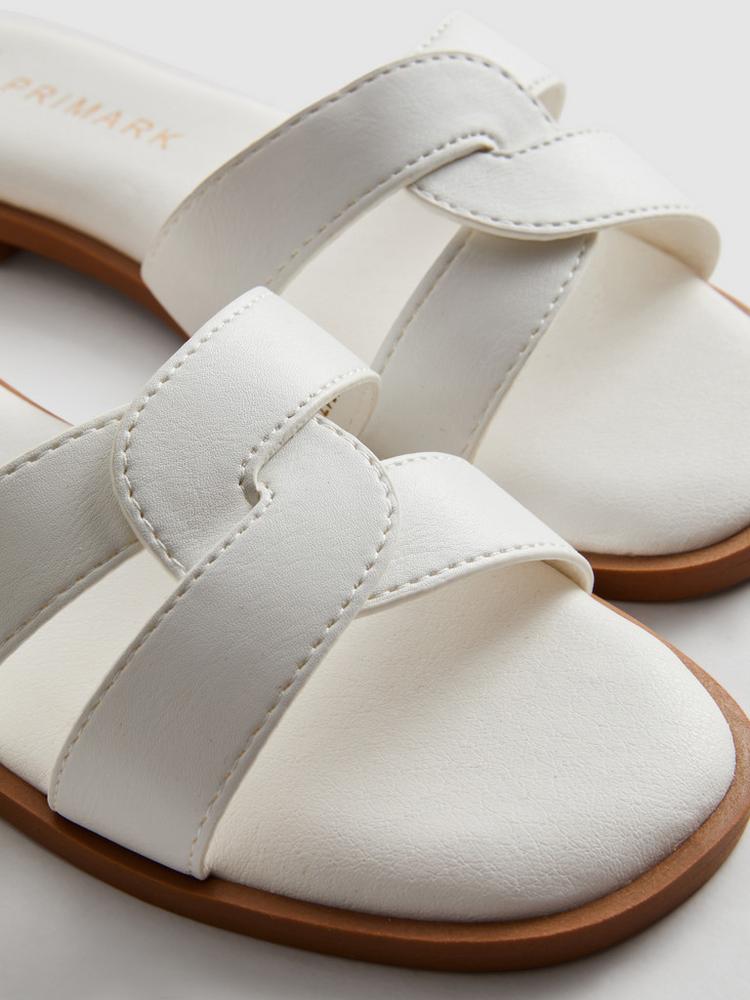 Twisted Strap Mule Sandals