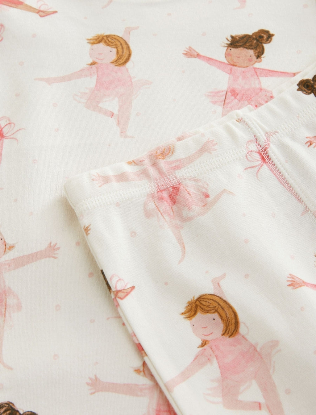 Pink/Cream Ballerina Snuggle Pyjamas 3 Pack
