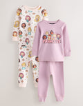 Mauve/Cream Disney Princess Snuggle Pyjamas 2 Pack