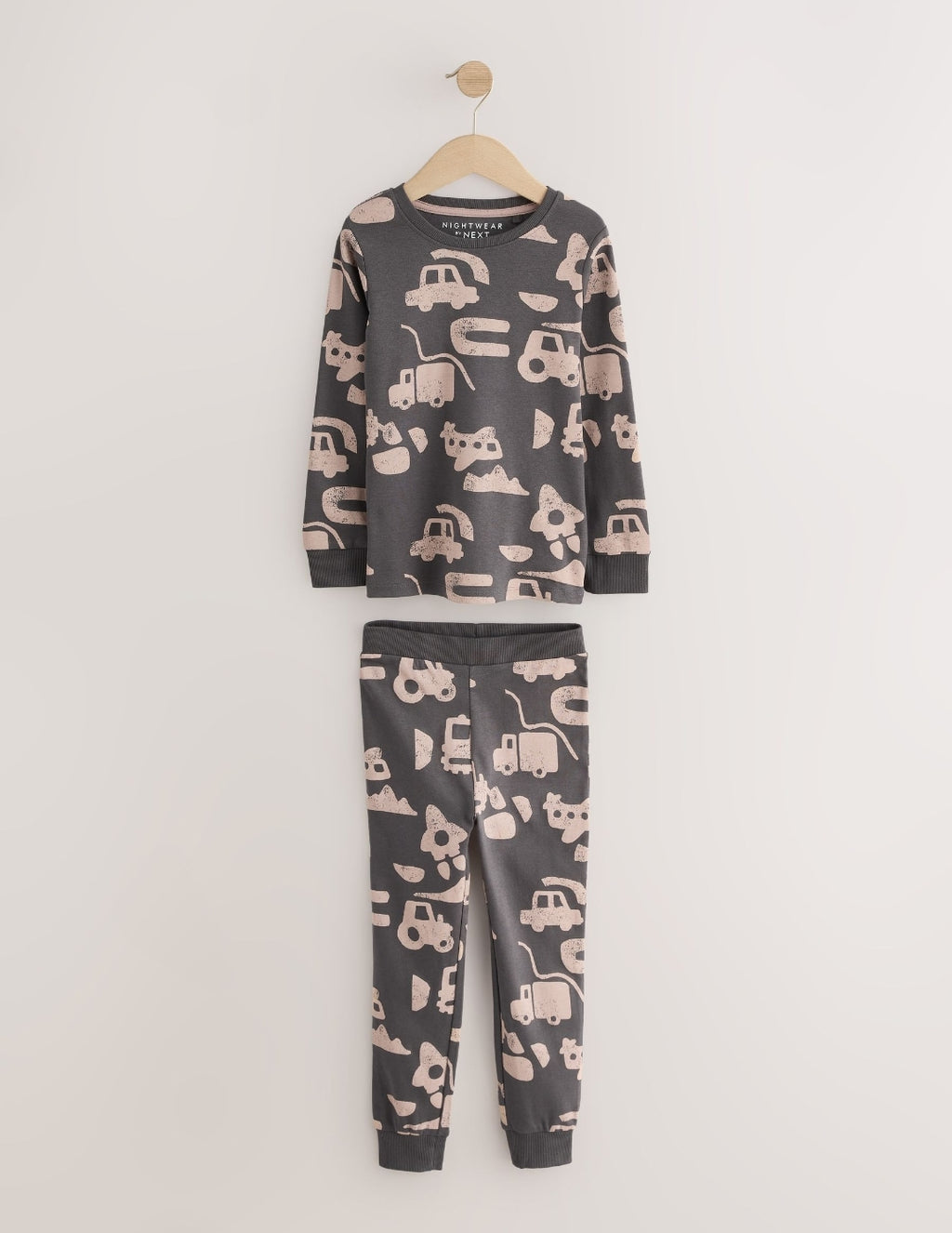 Brown/Cream Transport Snuggle Pyjamas 3 Pack