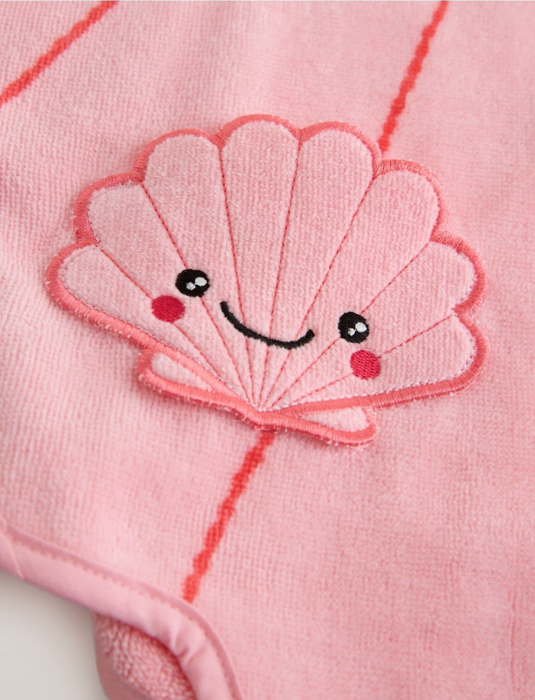 Pink Shell Towelling Poncho