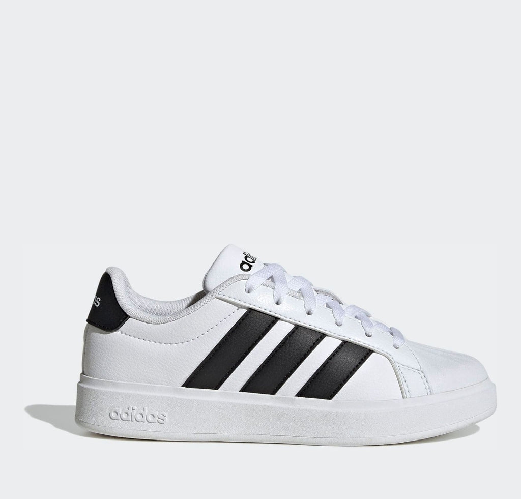 adidas White Street Talk Lace Junior Trainers