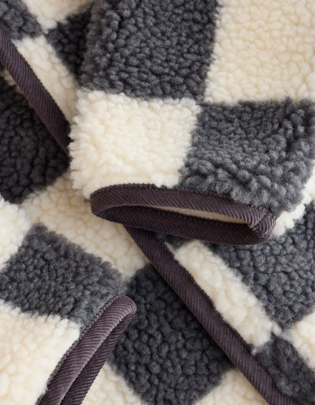 Grey Checkerboard Hooded Borg
Baby Jacket