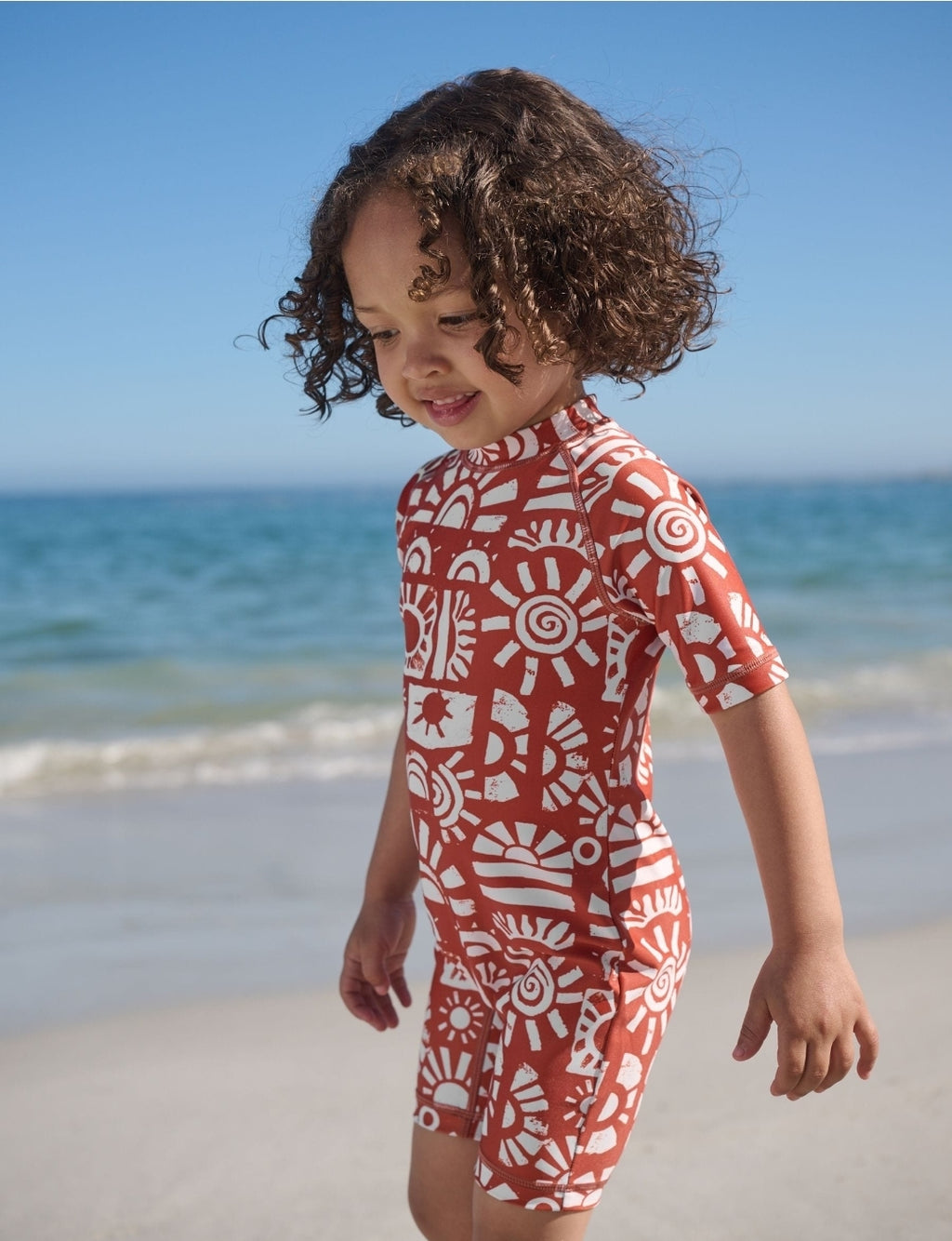 Brown Aztec Sunsafe All-In-One Swimsuit