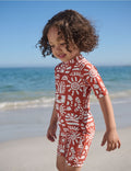 Brown Aztec Sunsafe All-In-One Swimsuit