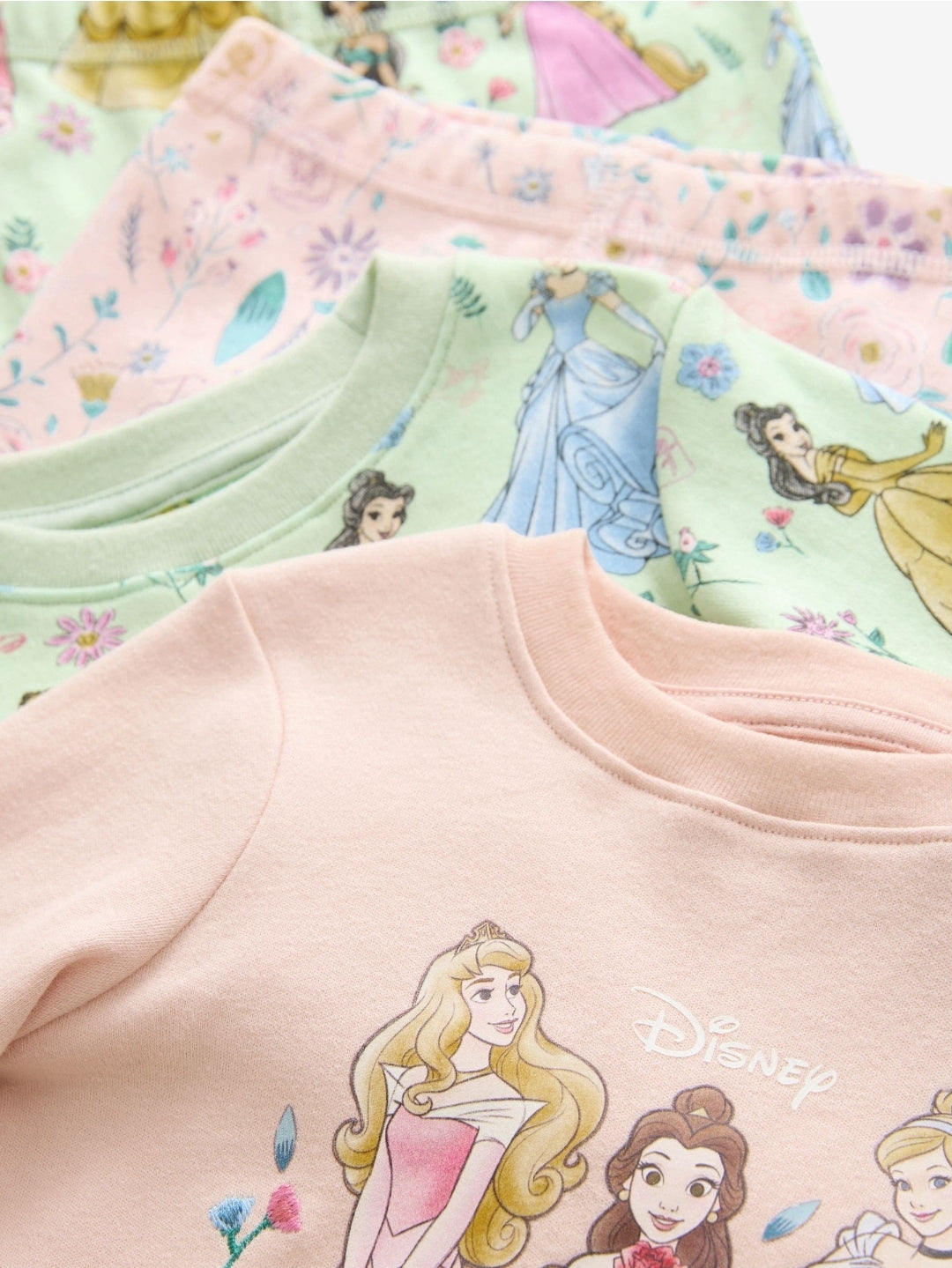 Pink 100% Cotton Disney Princess Long Sleeve Snuggle Pyjamas 2