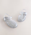 Silver Glitter Jelly Sandals
