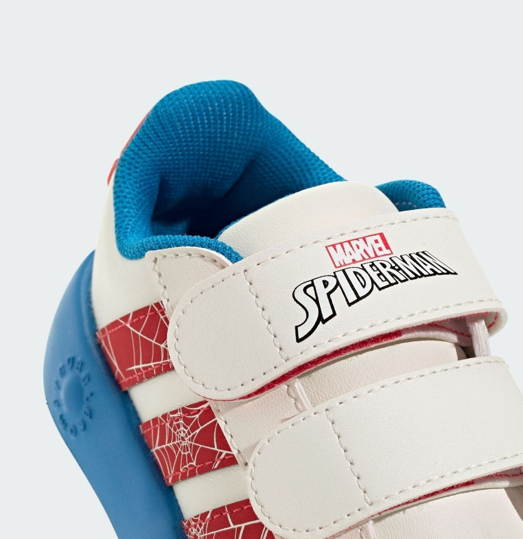 adidas White x Marvel Spider-Man Grand Court Shoes