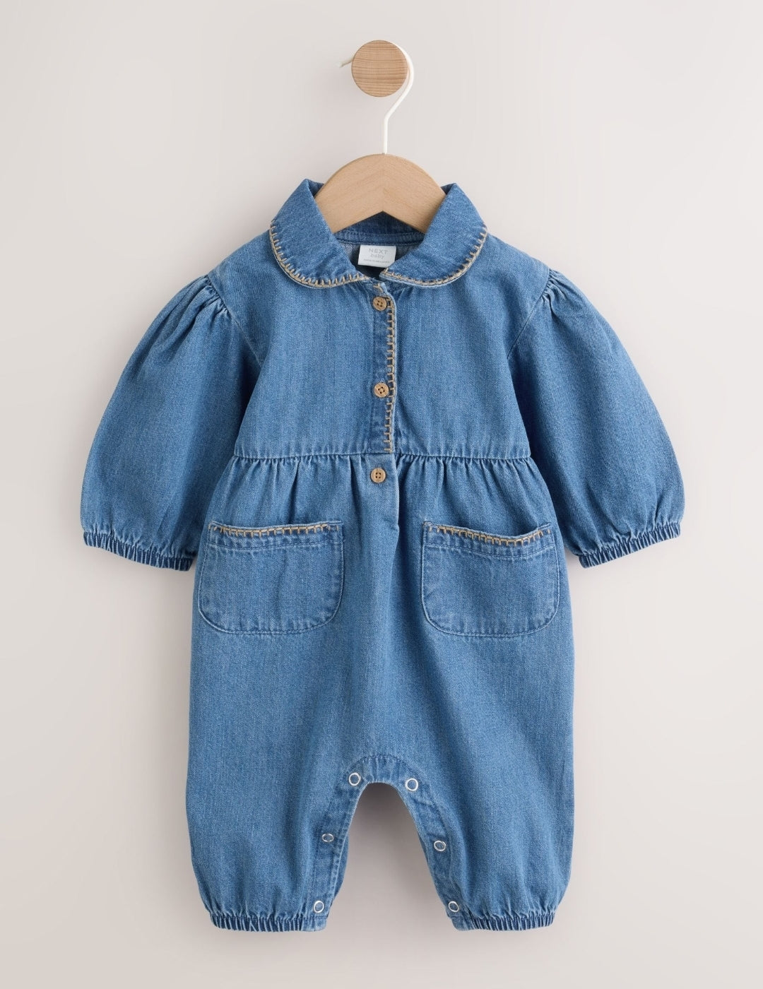Denim Blue Baby Romper