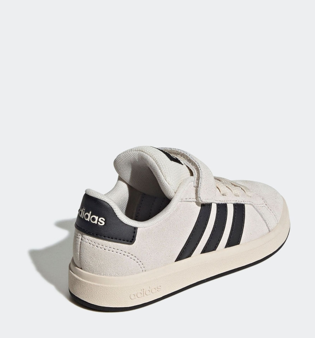adidas Neutral Grand Court OOs Suede
Elastic Lace Kids Trainers