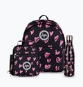Hype Black Scribble Hearts Backpack, Lunchbag & Bottle Bundle Set