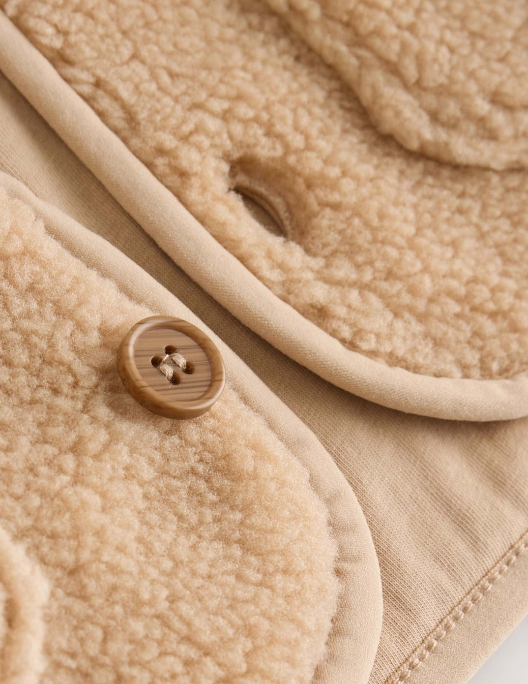 Toffee Brown Borg Baby Gilet