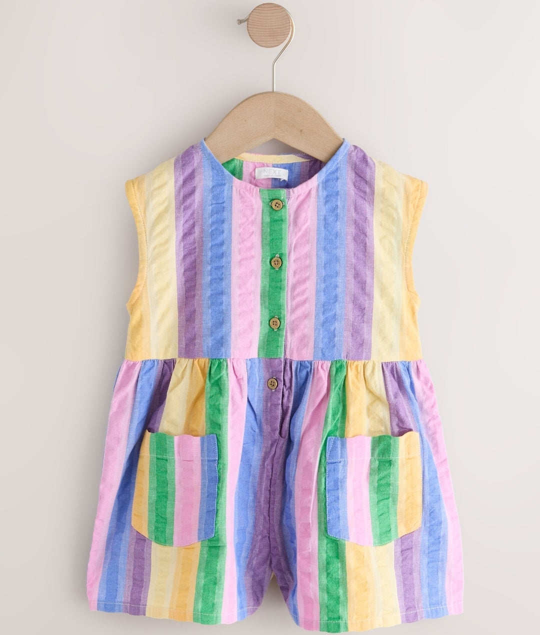 Rainbow Stripe Sleeveless Playsuit