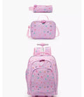 New Expressions Printed 3-Piece Trolley Backpack Set  18 inches