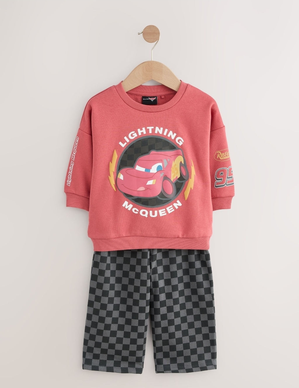 Red Charcoal Cars Crew
Sweatshirt and Joggers Set