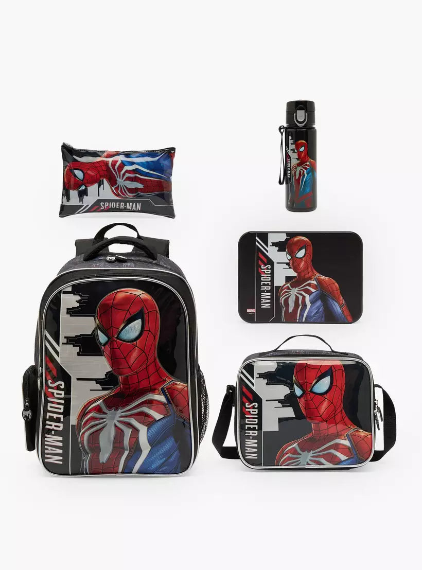 Spider-Man 5-Piece School Backpack Set  16 inches