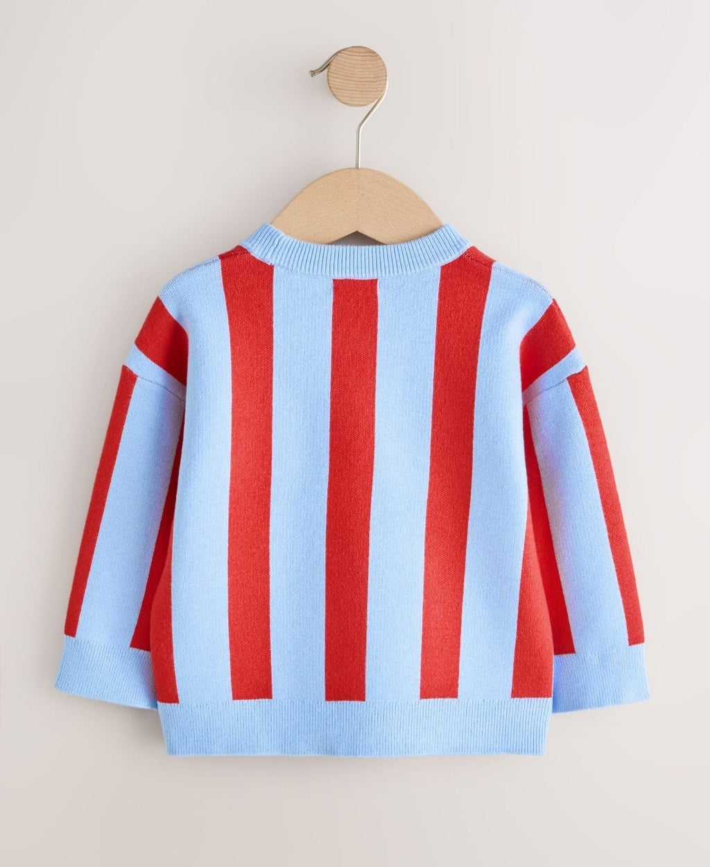Red/Blue Toast Knitted Crew Neck Jumper