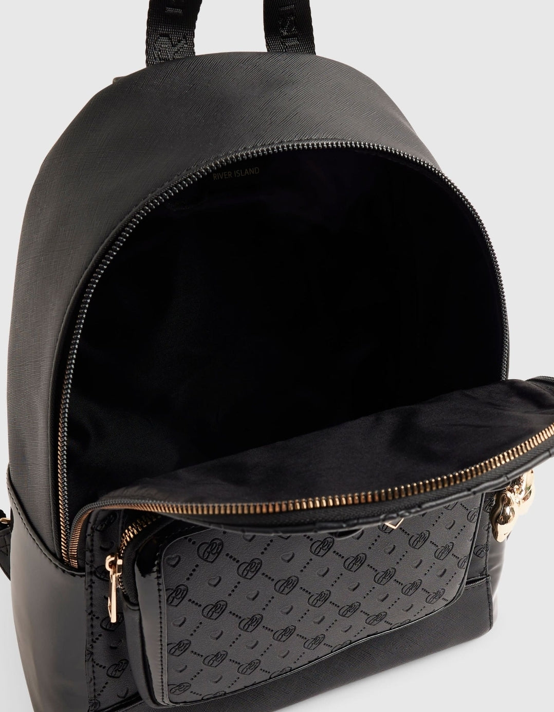 River Island Black Bundle Backpack