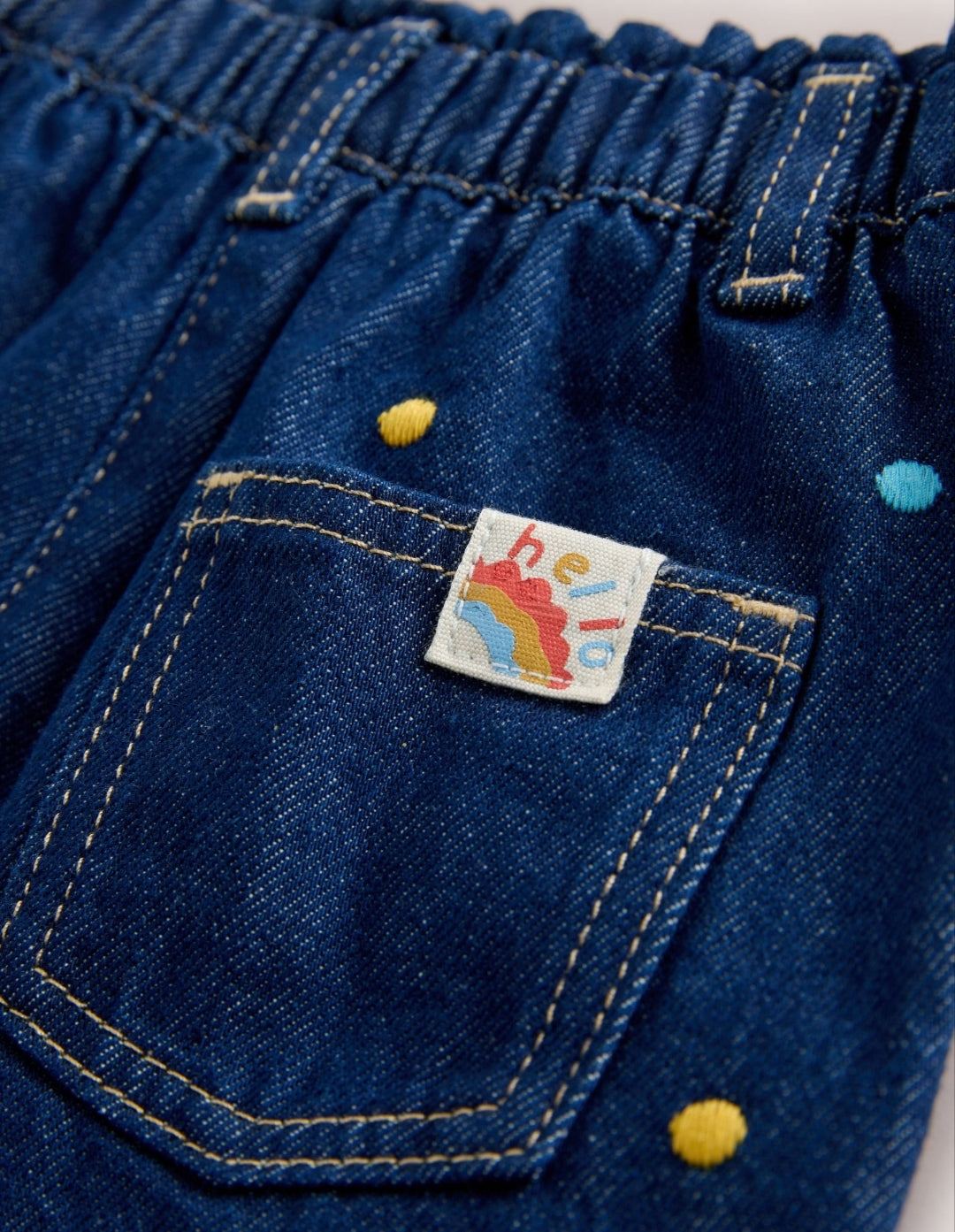 Embroidered Rainbow Spot Wide Leg
Jeans