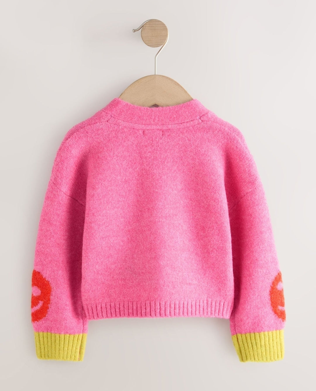 Pink V-Neck Cardigan