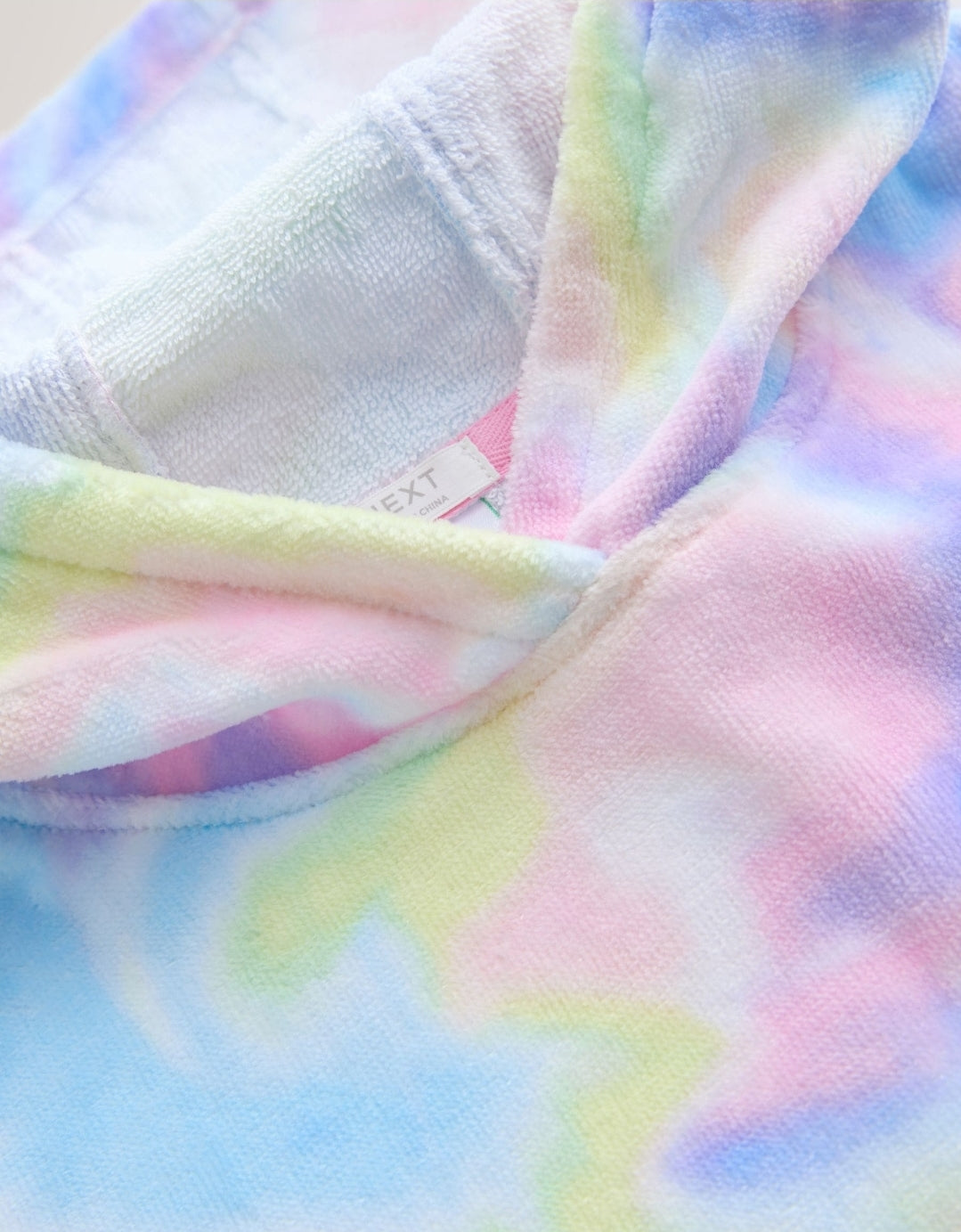 Multi Tie Dye Towelling Poncho