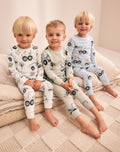 Blue/Ecru Digger Snuggle Pyjamas 3 Pack