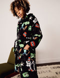 Black Minecraft Fleece Robe