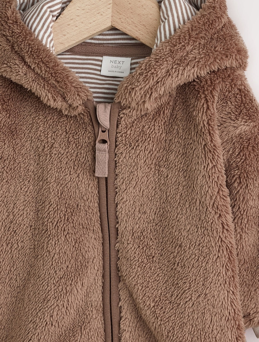 Brown Hamish Hooded Baby Fleece Jacket