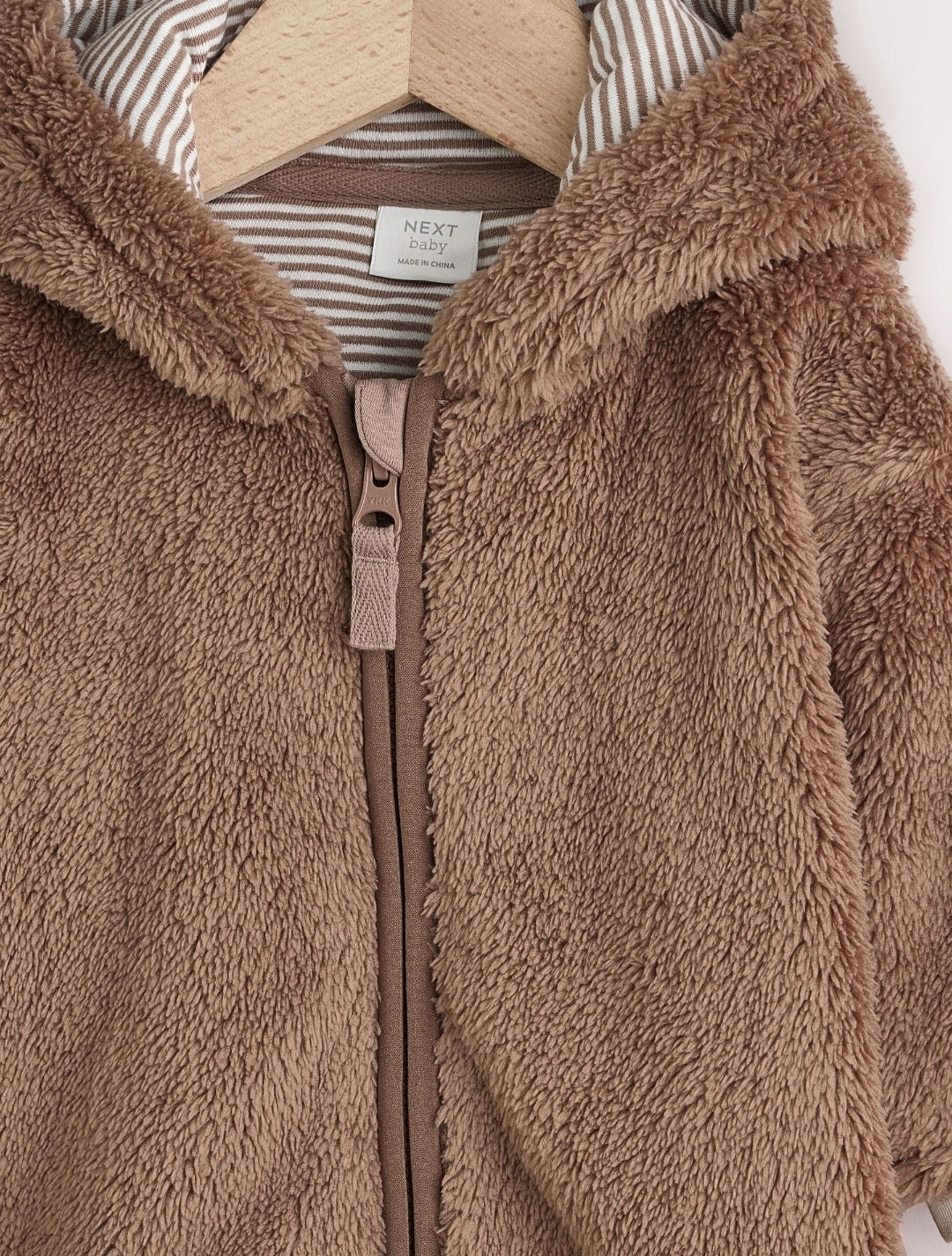 Brown Hamish Hooded Baby Fleece Jacket