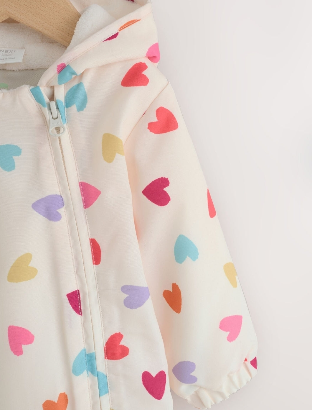 Multi Coloured Heart All Over
Printed Hooded Baby