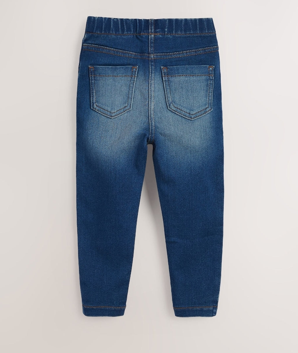 Mid Blue/Light Blue Denim 2 Pack Elasticated Waist Jeggings