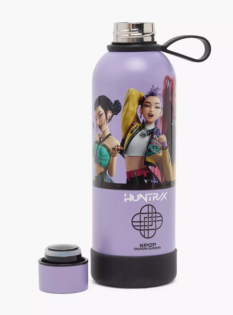 Netflix KPop Demon Hunters Print Stainless Steel Water Bottle with Loop Handle